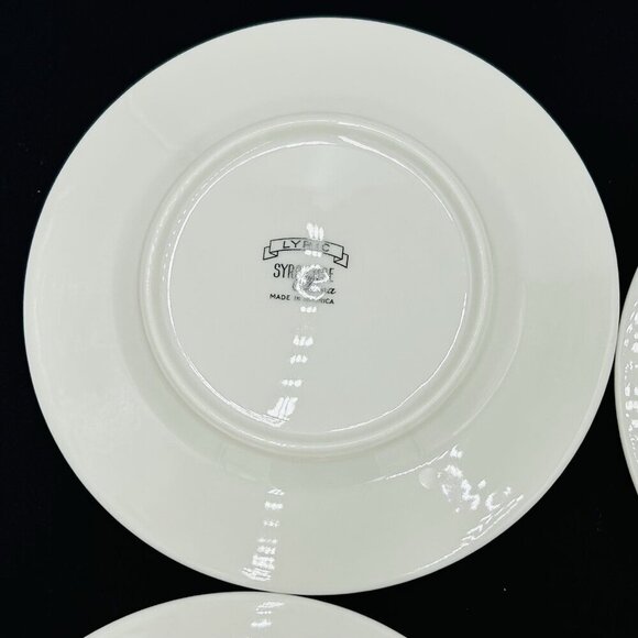 Syracuse China Lyric Pattern 6.25" Dessert/Bread Plates Vintage MCM Set of 4 - Picture 11 of 14